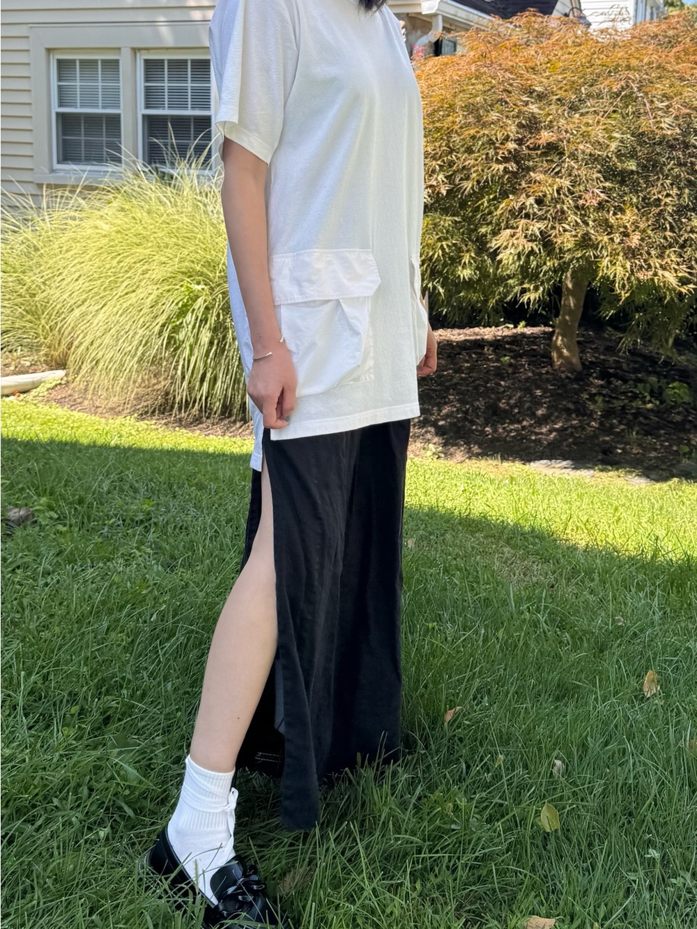Y-3 YOHJI Yamamoto Crepe Jersey White Short-Sleeve Pocket Tee